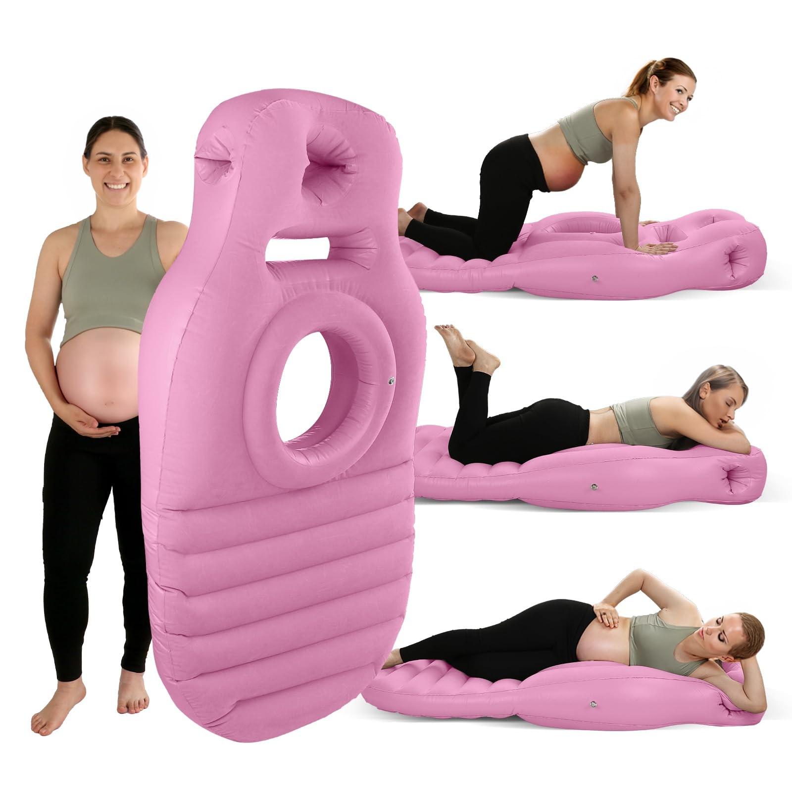 

Flocked PVC O-type Yoga Mat For Pregnant Inflatable Pregnancy Pillow Cushion Bed Pillow Sleeping Mat For Pregnant With Air Pump