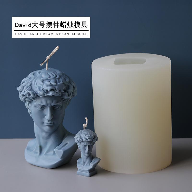 Große David Silikon Kerzenform DIY Porträt Menschlicher Körper Kerzenherstellung Seife Caly Harzform Geschenk Bastelbedarf Heimdekoration