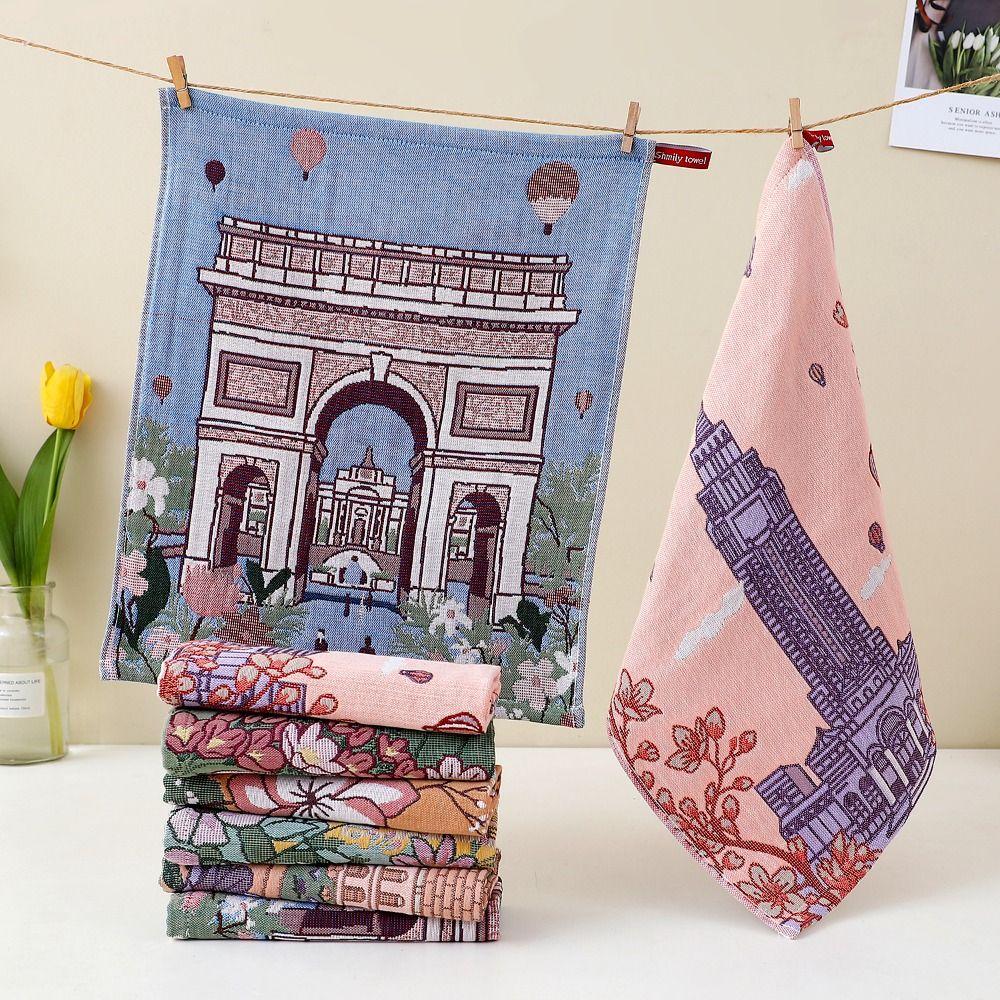 High Quality 34x40cm Large Hand Towel Quick Dry Decorative Pure Cotton Dish Cloth 4 Layer Cotton Gauze Tea Towel Home Restaurant