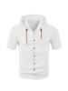 Tk American Summer Thin Breathable Linen Ami Kaji Loose Hooded Men'S Short Sleeve Shirt