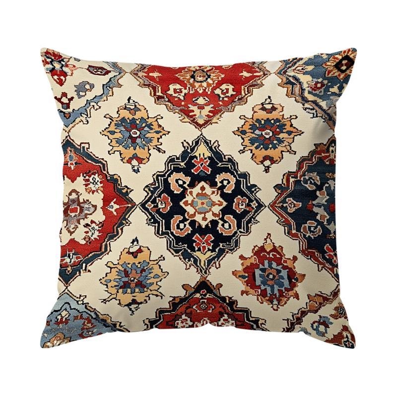 Home Decor Exquisite Ethnic Pattern Digital Print Pillow Covers Pattern Cushion Cover Suitable For Sofa Bedroom Car Pillow