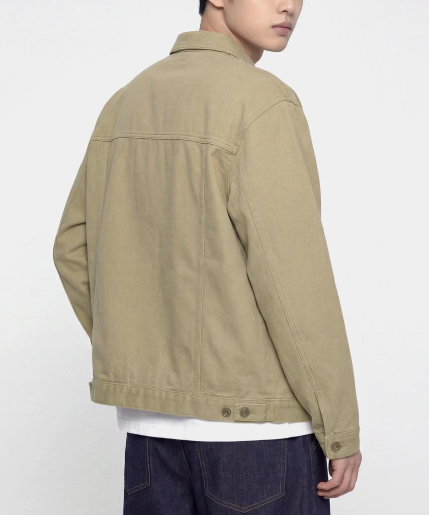 Agod Washed Twill Work Jacket [Beige]