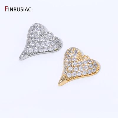14K Gold Plated Brass With Zircon Heart/dog/ Snake Charms Pendant for Jewelry,animal Pendant for DIY Necklace Making Findings
