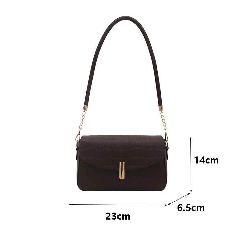 Pure Color Small Square Bag Women's Underarm Bag New Pattern Simple Commute Single Shoulder Handbag Trendy Bag