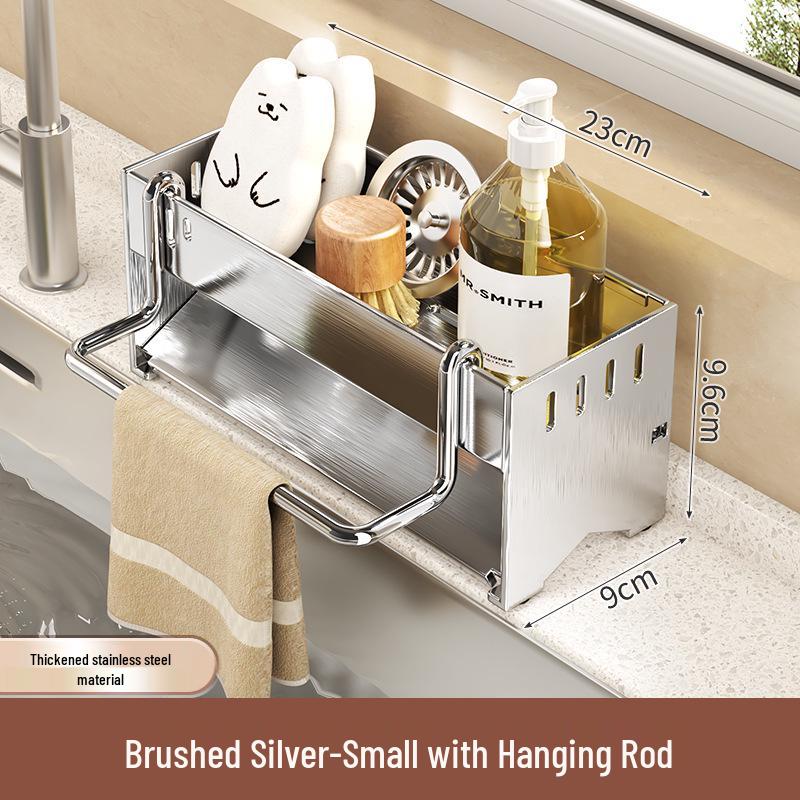 Multifunctional Kitchen Organizer for Dishcloths, Scouring Pads, Sponges, and Steel Wool Storage.