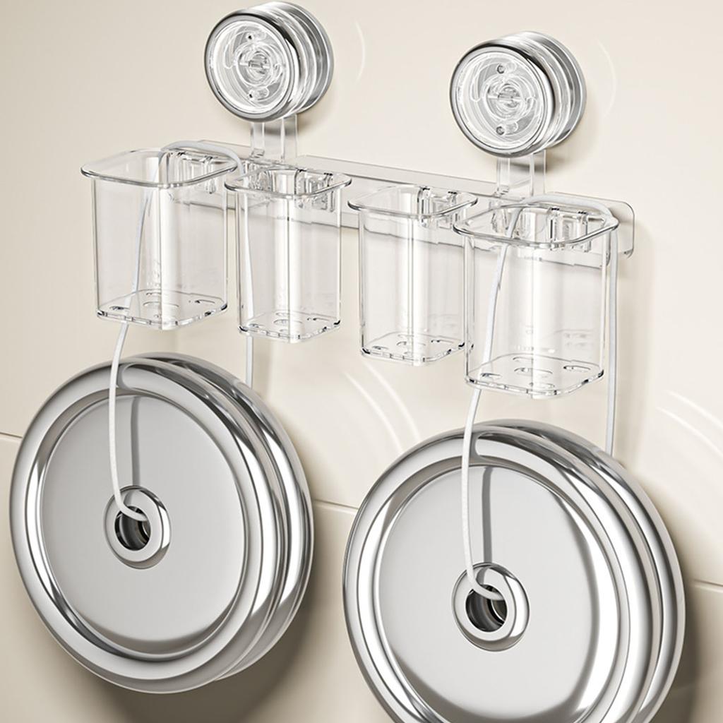 Wandmontierter Zahnbürstenhalter Abnehmbarer Badezimmer-Zahnbürstenständer mit Wasserablauffunktion Aufbewahrungshalter