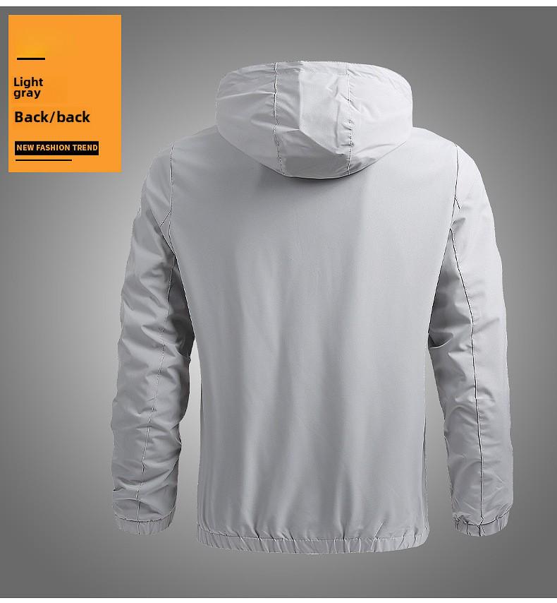 Men's Korean Style Casual Baseball Jacket with Hood - Solid Color, Trendy, Customizable