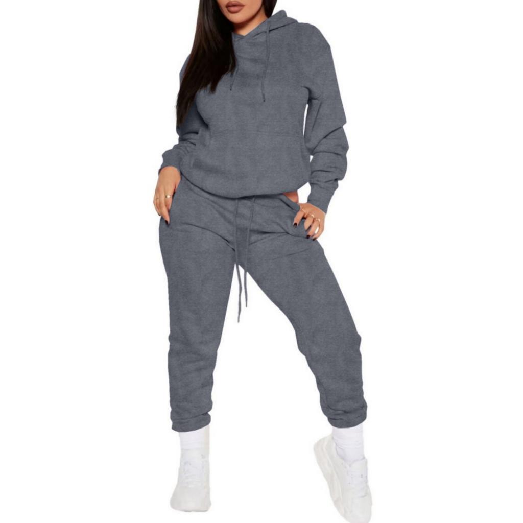 Modischer Damen Freizeit-Kapuzenpullover Sportanzug