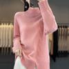 Elegant Loose-Fit Knitwear for Women - 2026 Autumn/Winter Slit Thickened Sweater