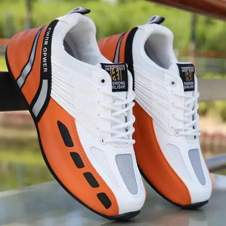 Fashion Men's Leather Casual Sneakers Designer Men's Cushioned Outdoor Running Shoes 2024 New Anti Slip Sports Shoes Big Size 47