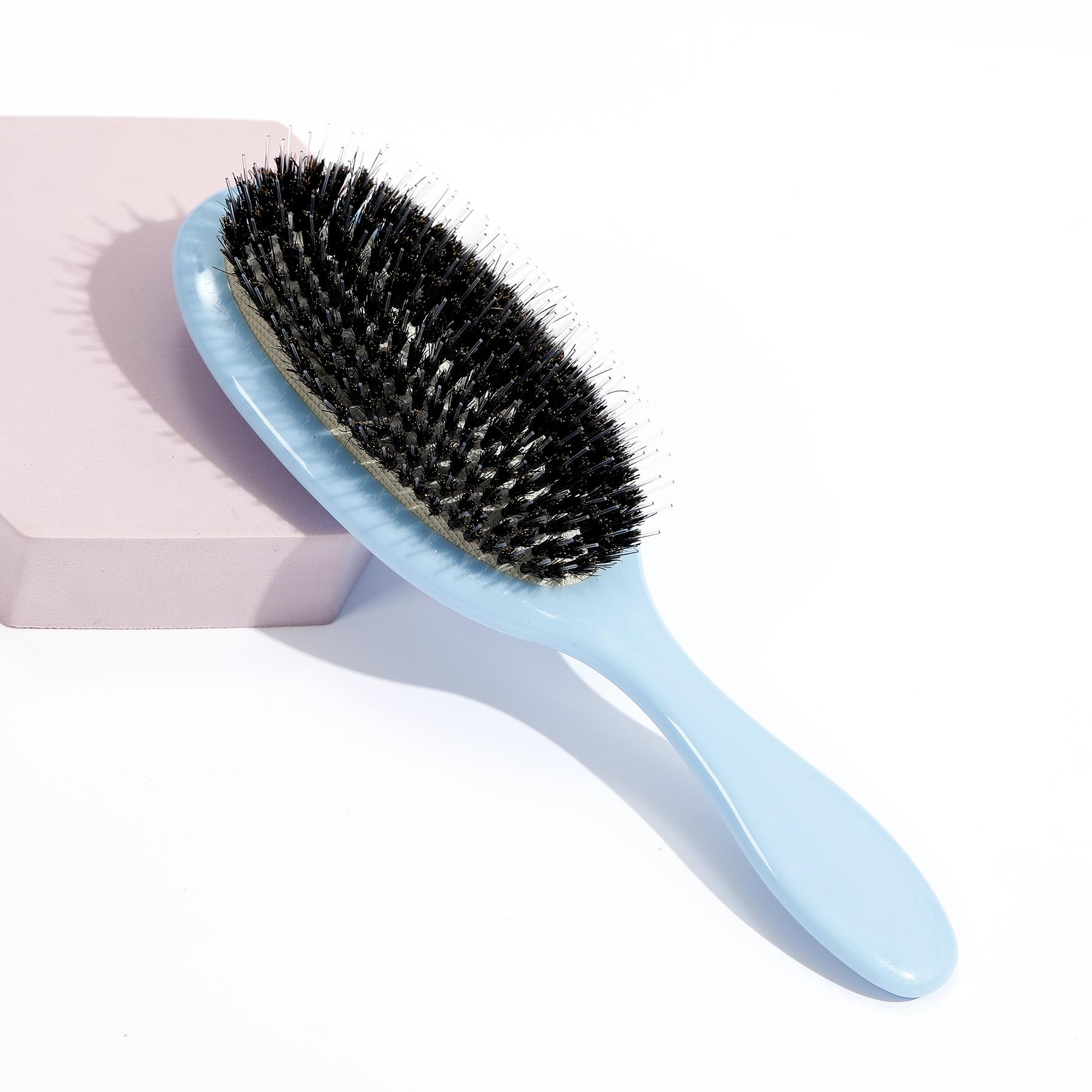 

Black Plastic Long Handle Cushion Comb for Medicine Application and Ladiest Massage 21.5 x 6 x 3 cm