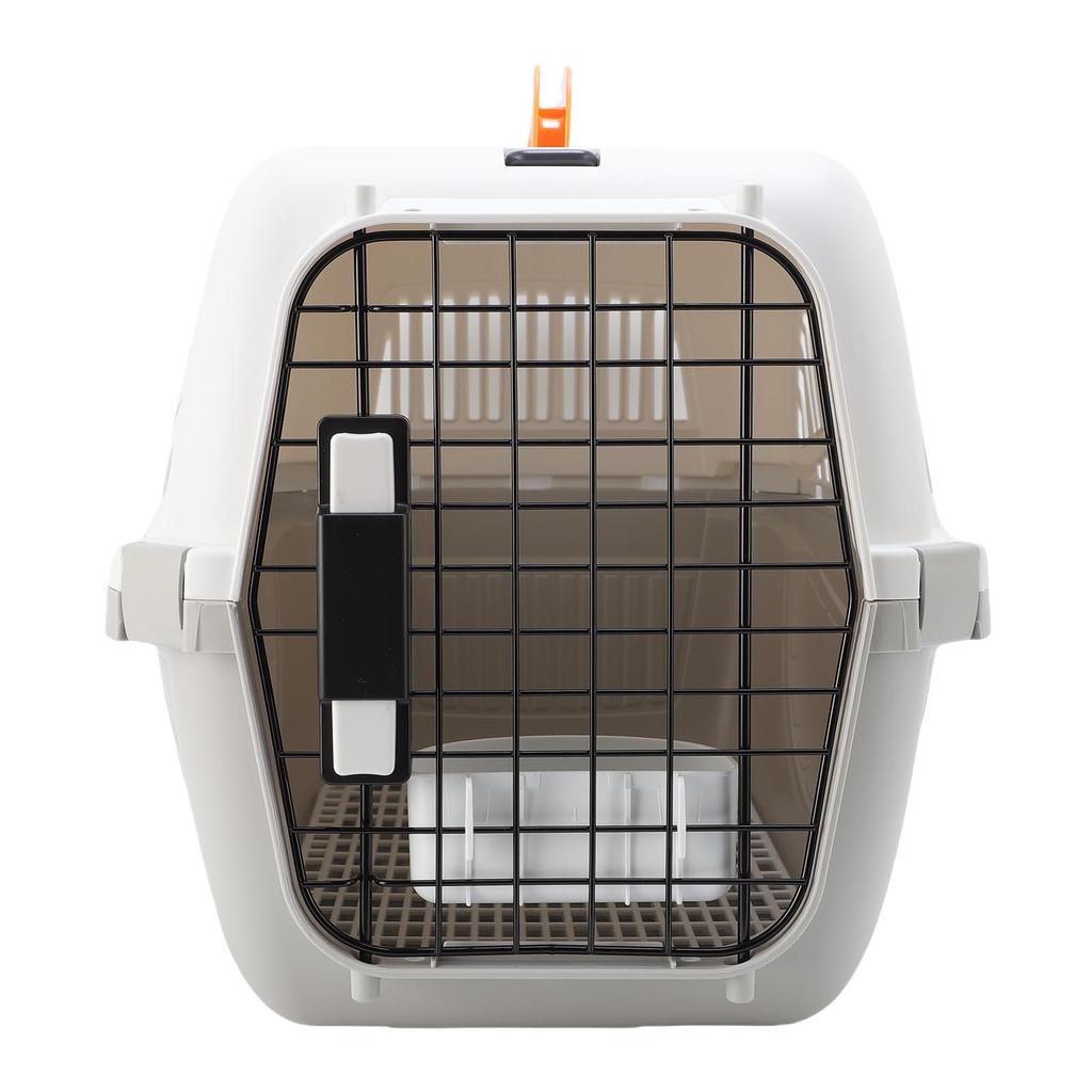 Trasportino per animali in plastica, facile da montare, spazioso, con ottima ventilazione, ideale per viaggi all'aperto.