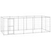 Vidaxl Outdoor Dog Pen, Galvanized Steel, 12.1 M²