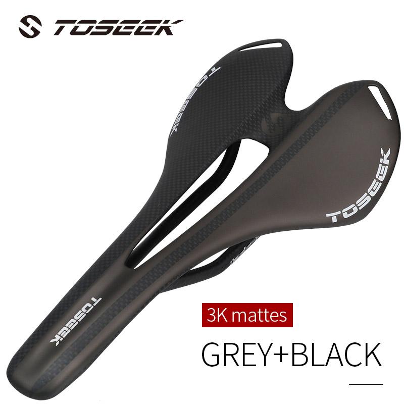 TOSEEK Carbon Sattel 7x9mm Streben Rennrad Mountainbike Sitz Atmungsaktiv Ultraleicht Professionelle Rennrad Ausrüstung