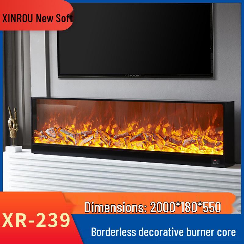 Decorative Flame Electric Fireplace Heater: Built-In Home Simulation