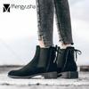 Fashion Ankle Bowtie Botas Women Winter Boots Punk Rivet Chelsea Bottes 2024 Plush Fur Warm Footwear Slip On Stretch Snow Flock Booties