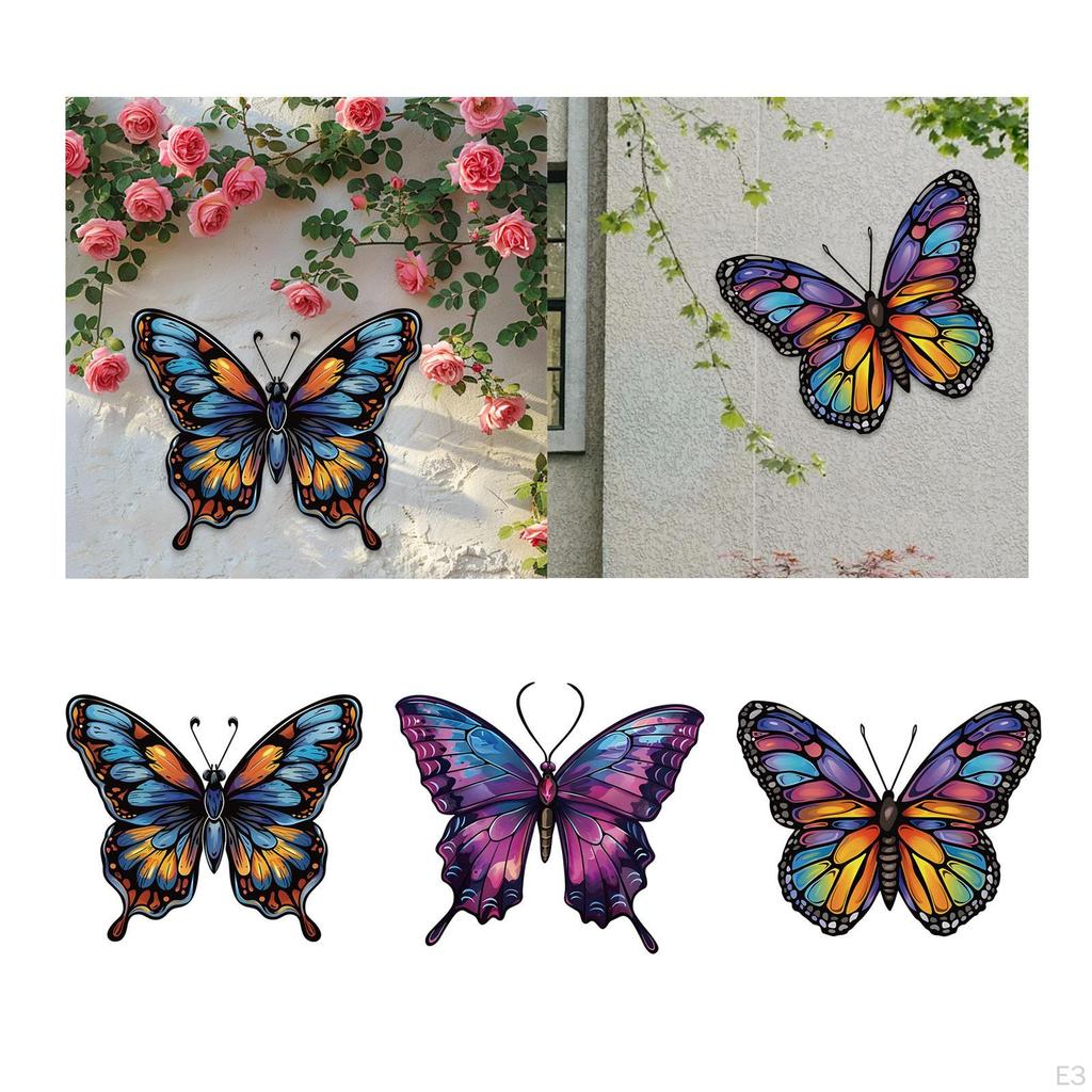 Butterfly Wall Art Hanging Piece for Indoor Outdoor Use, Iron Sculpture Kitchen And Holiday