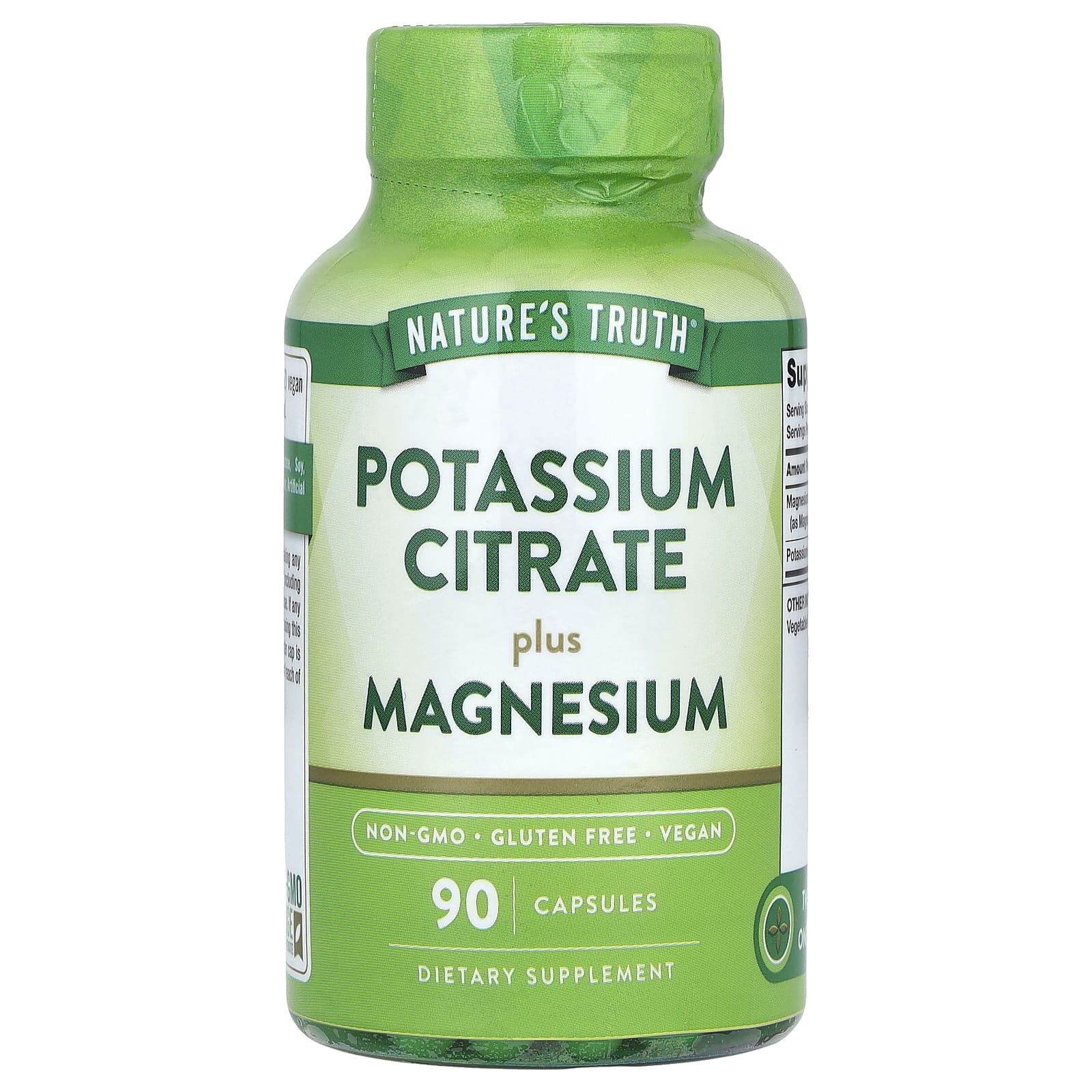 

Nature S Truth, Potassium Citrate Plus Magnesium, 90 Capsules