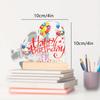 1pc Birthday Decoration - Transparent Heart-shaped sign with Red 'Happy Birthday' Lettering, Clear Acrylic Tabletop Decor for Parties, Anniversaries 