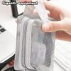 Large Capacity Key Bags Transparent Cosmetic Bag Square Mesh Storage Pouch Mini Zipper Coin Purse Small Wash Bag Stationery Case