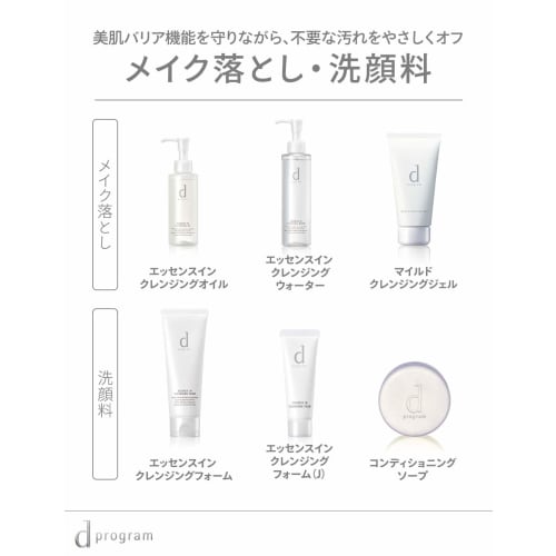 d program Essence In Cleansing Water Unscented Wiping 180mL For Sensitive Skin