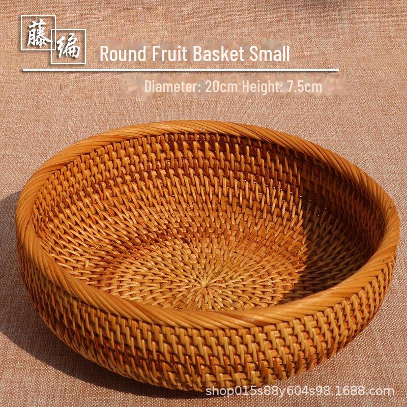 

Круглый набор корзин для фруктов и канцелярских принадлежностей из ротанга, 3 предмета