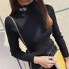 Sweater Women Pullover Button Turtleneck Sweaters Women Autumn Winter Fashion New Slim Knitted Sweater Bottoming Tops