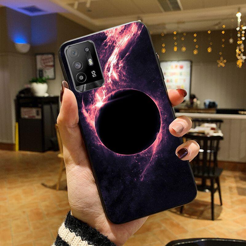 

Модный чехол для телефона «Космическое затмение луны» для OPPO A74 A94 5G A3S A5S A9 A12 A15S A52 A53S A72 A73 2020 A91 5G, чехлы OPPO A94 5G