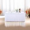 Solid Color Table Skirt Soft Table Cover Party Supplies Elastic Table Cloth  Wedding