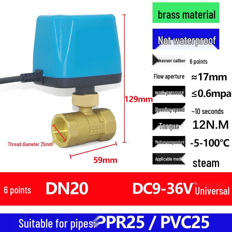 Valvola a Sfera Elettromagnetica Solare per Controllo della Temperatura: ADC 12V/24V/220V, A Due Vie/Tre Vie, Normalmente Aperto/Chiuso.
