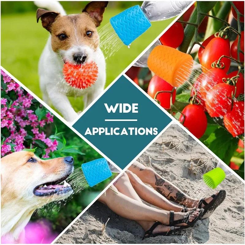 Silicone Pet Shower Head Dog Shower Head Bottle Attachment Portable Pets Shower for Pet Travel Shower  Dog Paw Cleaning Supplies