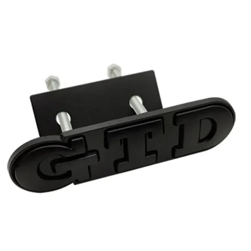 Jsqwt8 Emblema Adesivo Distintivo Griglia Anteriore in Metallo 3D GTD per Polo Golf 5 6 7 CC Passat Jetta MK4 MK5 MK6 Styling Auto