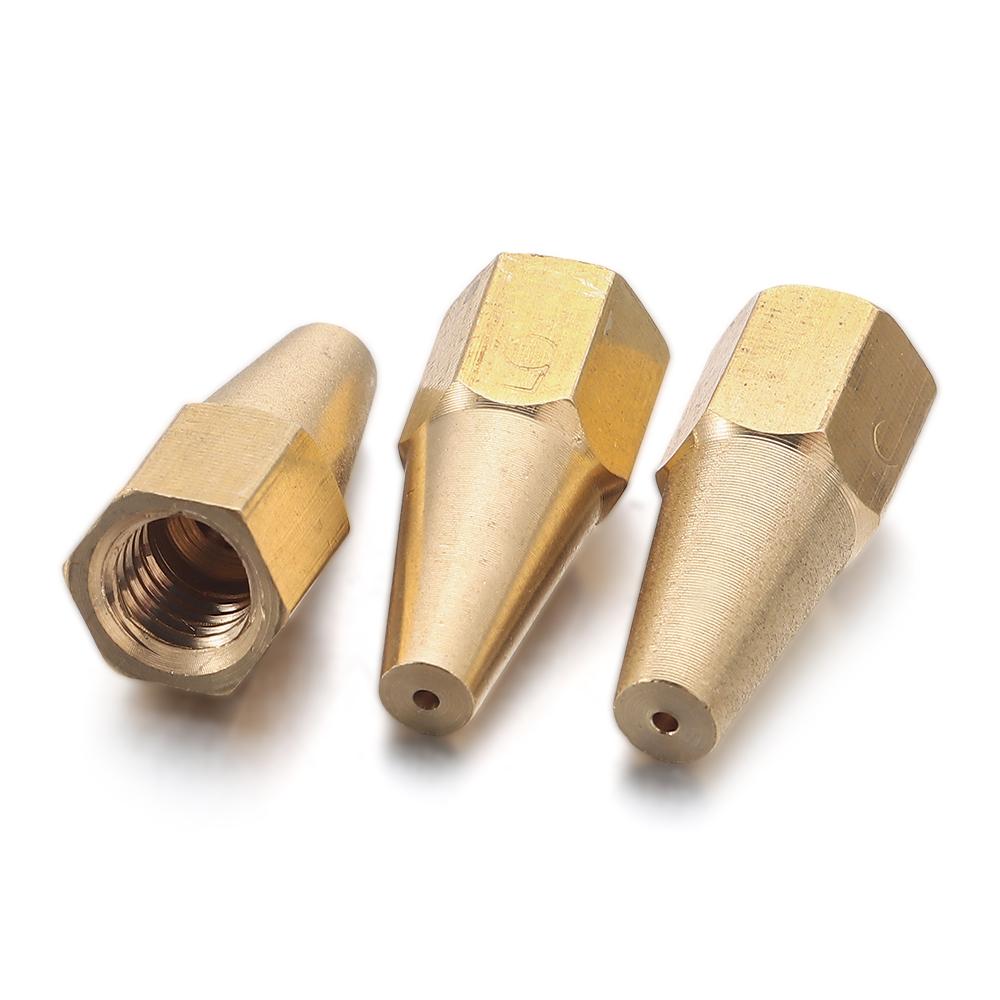 5pcs Durable Propane Acetylene Pure Copper Gas Brazing Torch Nozzle Oxygen Welding H01-2 Torch Tip
