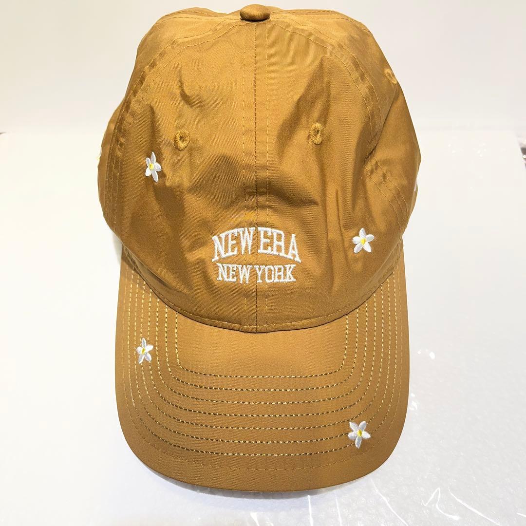 Used NEW ERA NEW YORK Cap Brown Floral Embroidery Sonipura