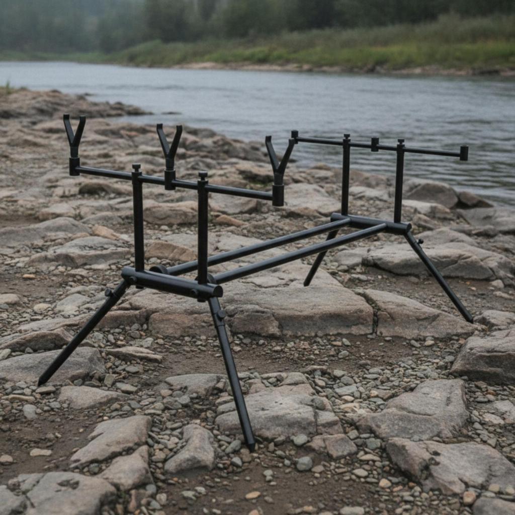 Fishing Rod Support Stand Adjustable Foldable for Anglers