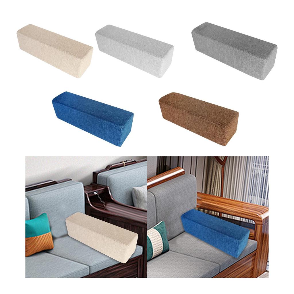 Couch Arm Rest Pillow High Density Foam Bolster with Removable Washable Pillowcase Armrest Cushion for Bedroom Car Home Working