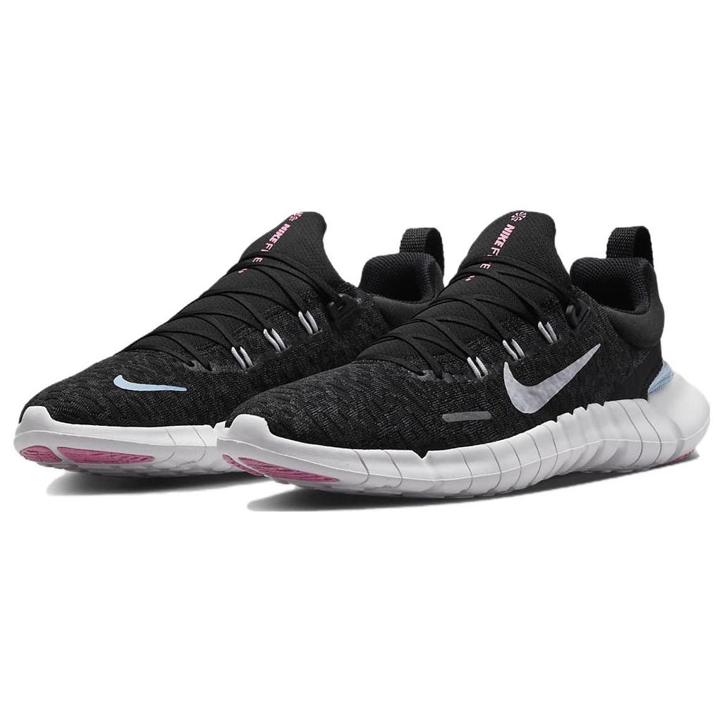 Nike Free RN 5.0 Black Pink Spell Men Sneakers Football-Grey White CZ1884-013