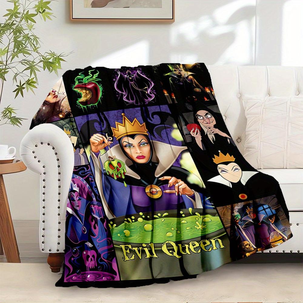 1pc Flannel Evil Queen Bed Throw Blanket Sofa Coverlet Gift Home Decorative Warm Plush Throw 75x90cm