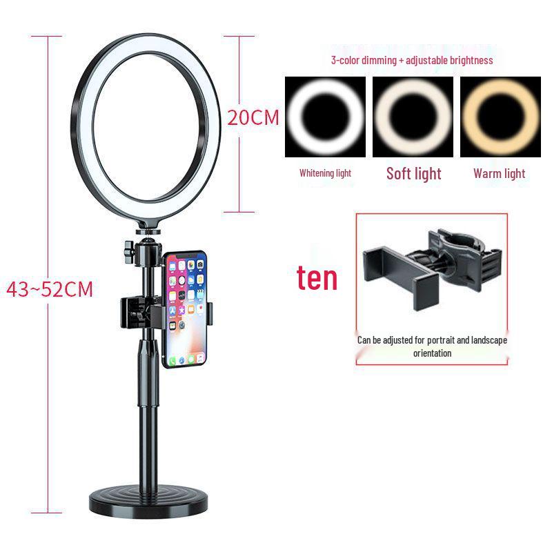 Multifunctional Phone Tripod with Fill Light & Selfie Stand for Streamers