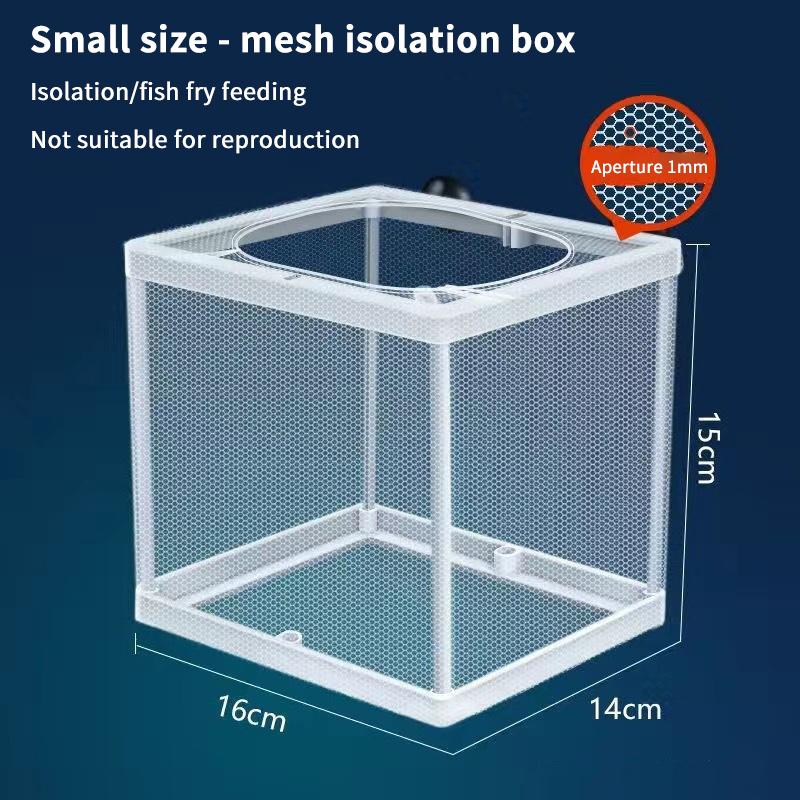 1/2 Stück S/L Aquarium Fischzucht Züchterbox Babyfisch Brutkasten Isolationsnetz Aquarium Inkubatorbox Hängendes Aquarium