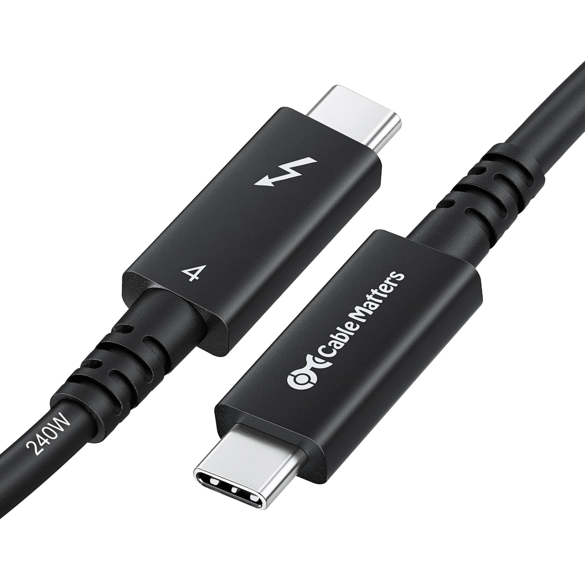 

Кабель Thunderbolt Matters 40 Гбит/с Thunderbolt 4 Активный кабель Thunderbolt 4 240 Вт 8K Видео Полностью совместим с USB4 Thunderbolt 3 [Сертифицирован Intel] - чёрный