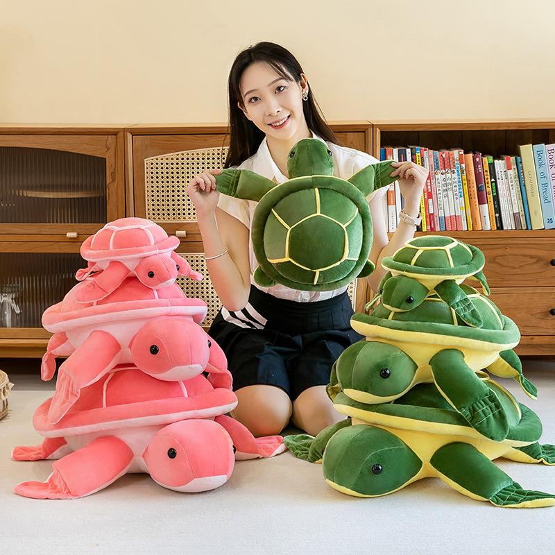 Turtle Pillow Big Turtle Doll Plush Toy Bed Doll Sleeping with Rag Doll Children's Birthday Gift