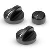 For Ram Dodge 1994-1997 Temperature 1500 Knob 3pcs Assortment Control Black