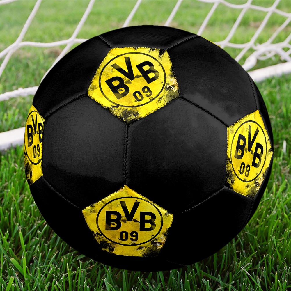 Pallone da Calcio Borussia Dortmund, colorato, adatto a tutte le età, cucito a macchina, materiale PVC, qualità da competizione, resistente e ad alto rimbalzo