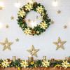 2/5Pcs 14cm Glitter Artifical Christmas Flowers Mreey Christmas Tree Decor Happy New Year Ornaments Xmas Fake Flowers Natal