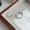 Sterling Silver Mobius Strip Couple Rings - Elegant, Adjustable, Light Luxury Valentine's Day Gift