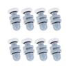 Pack of 8 Sturdy Plastic 20mm Bathroom Door Rollers Replacement Accessory for Round Sliding Shower Cubicles Door