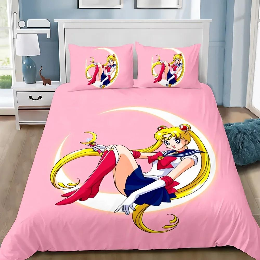New Japanese Anime Sailor Moon Bedding Set Beautiful Girl Quilt Cover Cute Printing Duvet Home for Teens Best Gifts