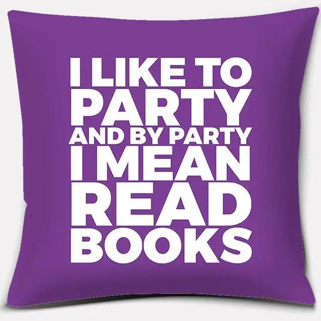 Purple Pattern Pillow Home Office Decoration  Bedroom Sofa Car Cushion Cover