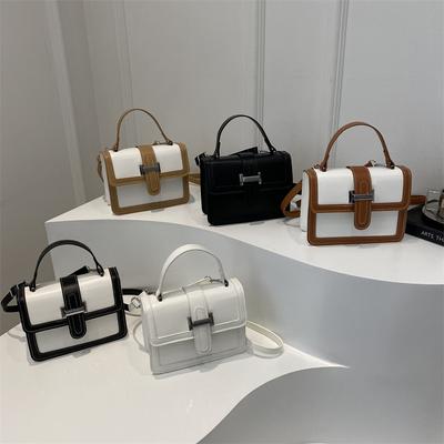 Korean Style Fashion Color Blocking Spring New Style Simple and Fashionable Crossbody One Shoulder Handbag Small Bag for Women